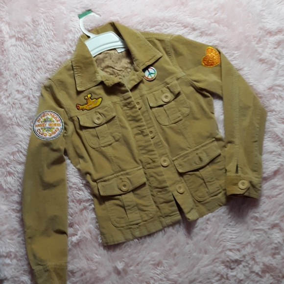 SOLD @MARKET!Beatles! Vintage 90s femme fit boho Aesthetic custom Beatles jacket - Picture 2 of 14